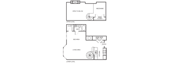 Studio floor plan E3B