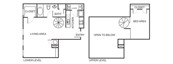 1 Bedroom 1 Bathroom Floor Plan E3C