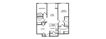 Eagle-Lark two bedroom floorplan