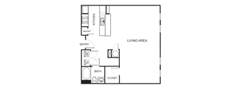 Studio floor plan E and E2
