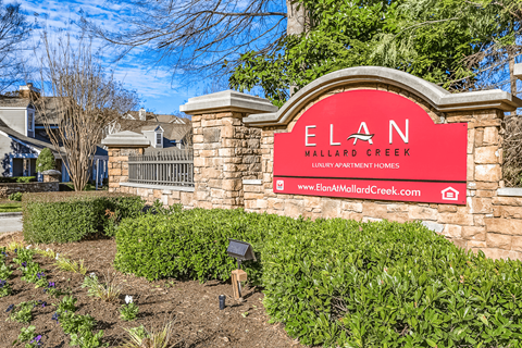 Sign at Elan at Mallard Creek Apartment Homes, Charlotte, North Carolina