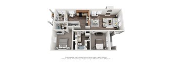 2 bed 2 bathroom floorplan