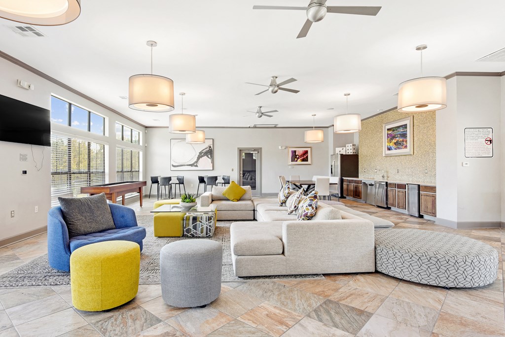 clubhouse lounge area