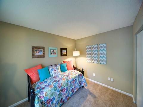 Bedroom With Carpeting at Leigh Meadows Apartments, Florida