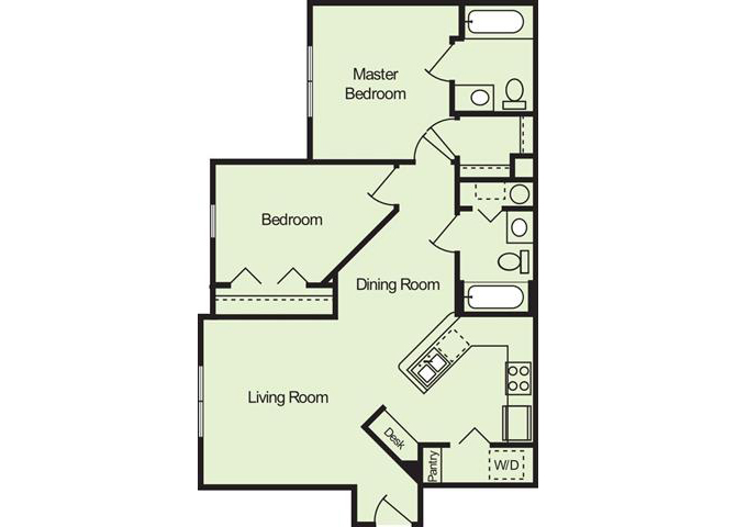 2 Bedroom 2 Bath