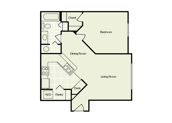 1 bedroom 1 bath 704 sqft floorplan