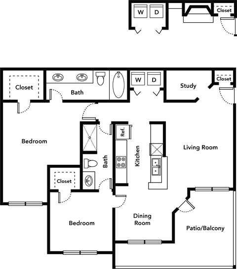Fernwood two bedroom floorplan