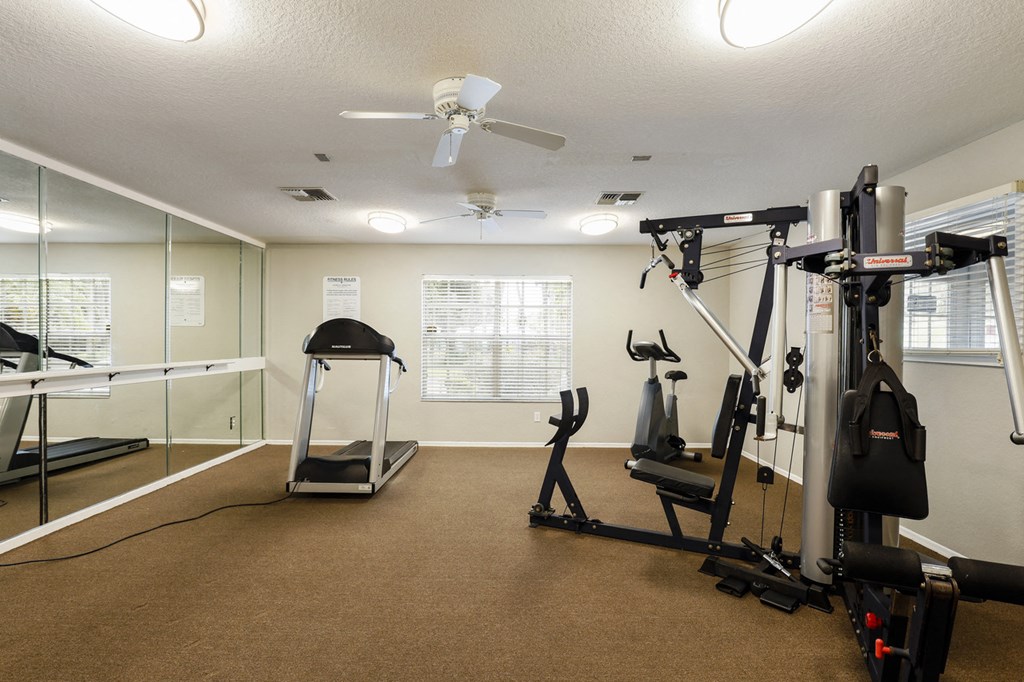 Fitness center cardio equipment