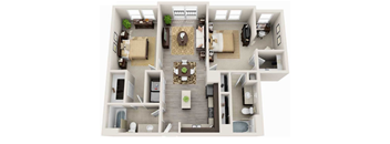 Forsyth two bedroom floorplan