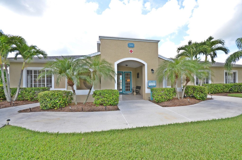 Leasing Office Exterior at River Park Place Apartments, Vero Beach, FL, 32962