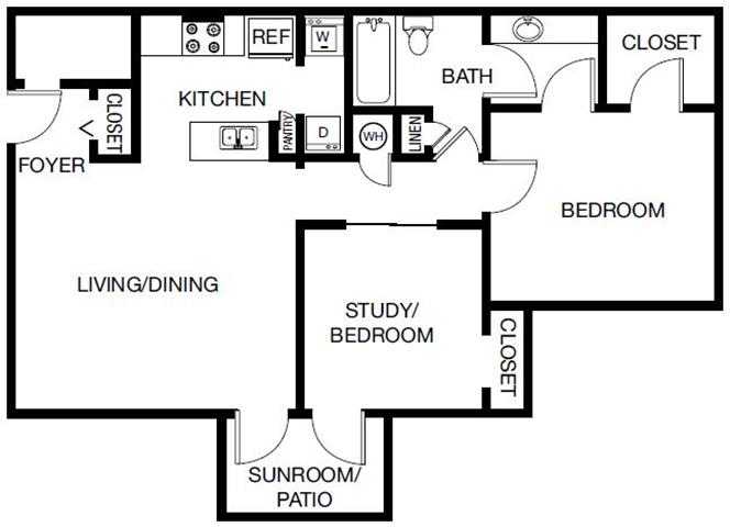 Isabella (B1) floor plan.