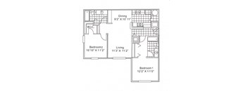 2 bedroom 2 bathroom floor plan