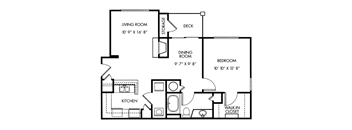 1 bedroom 1 bathroom floorplan