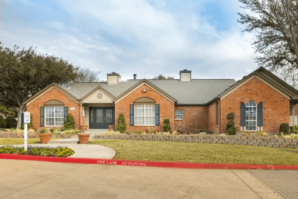 Clubhouse exterior with native landscaping