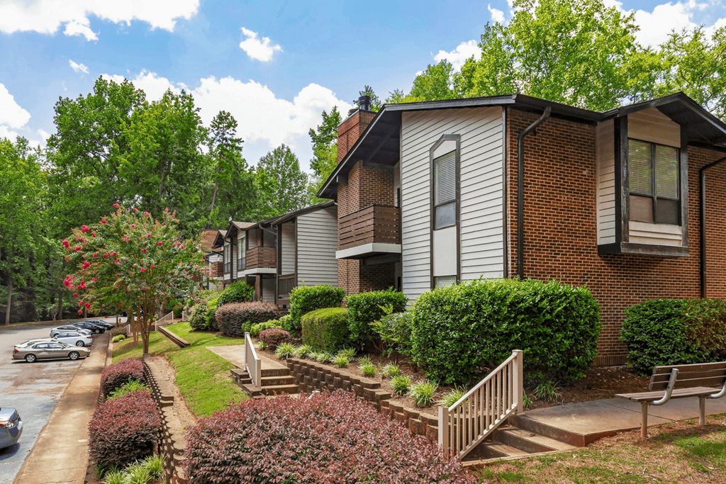 A residential area with houses and greenery at Madison Southpark Apartment Homes, North Carolina
