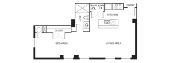 Studio floor plan I1A