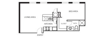 Studio floor plan I2B