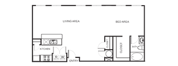 Studio floor plan I2DE