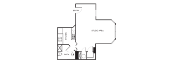 Studio floor plan I3