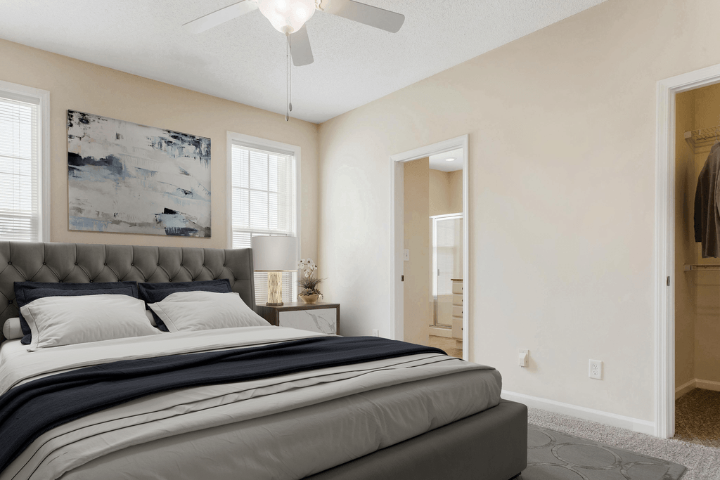 Master Bedroom at Ashley Court Apartments, Charlotte, North Carolina