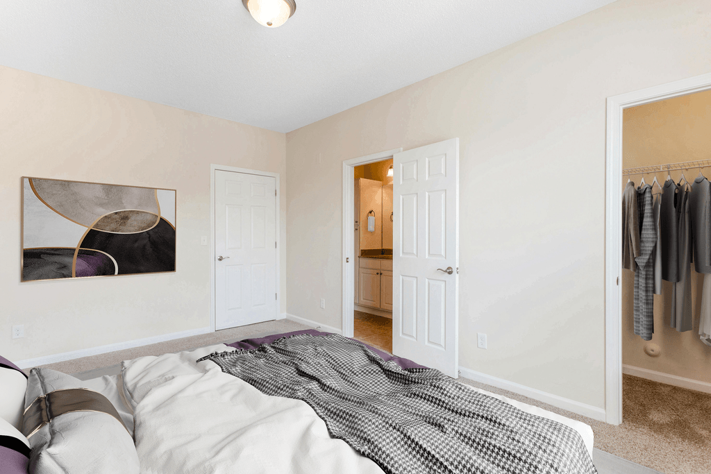 Bedroom With Closet at Ashley Court Apartments, North Carolina, 28262