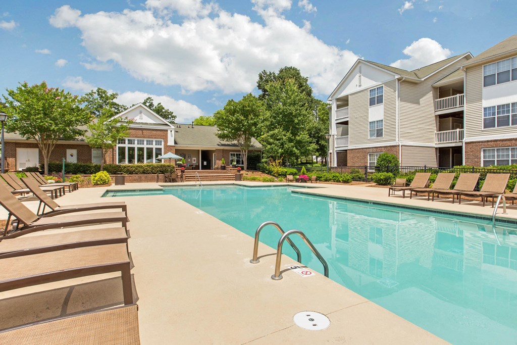 Swimming Pool with Sundeck Seating at The Grayson Apartment Homes, Charlotte, NC