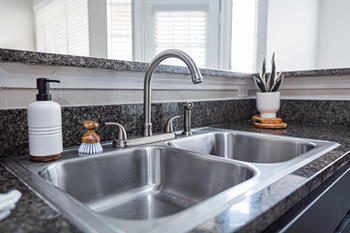 kitchen with double-basin sink