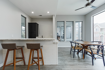 clubhouse with bar seating