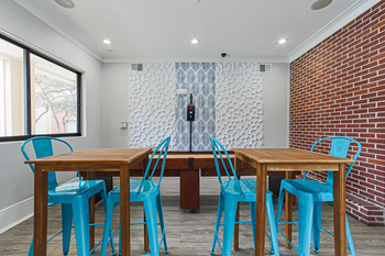 clubhouse lounge area with table seating