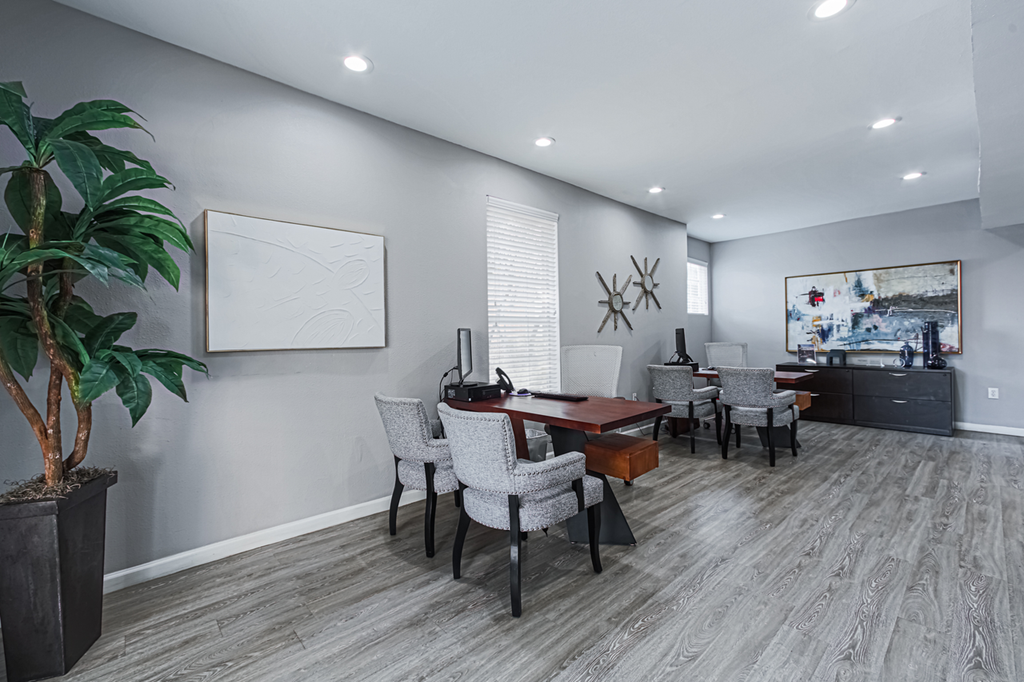 leasing office desk area