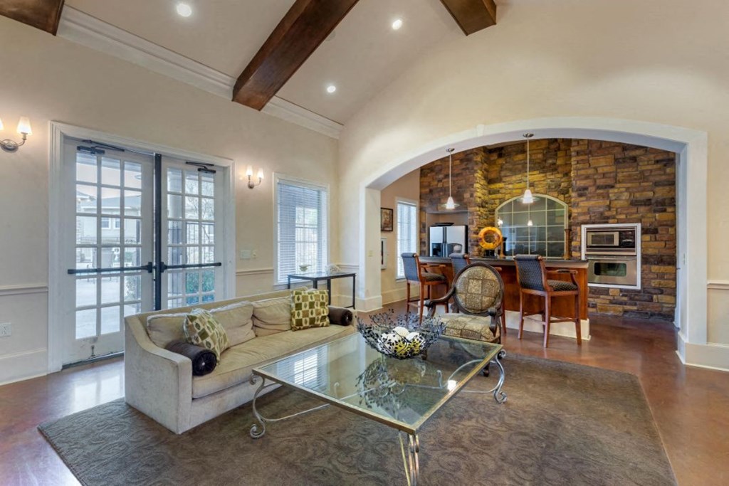 Clubhouse interior with furniture