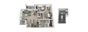 2 bedroom 1 bathroom floorplan