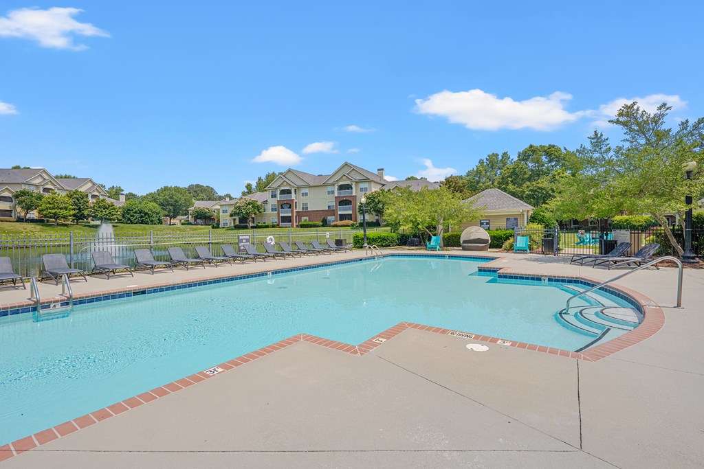 A large outdoor swimming pool..