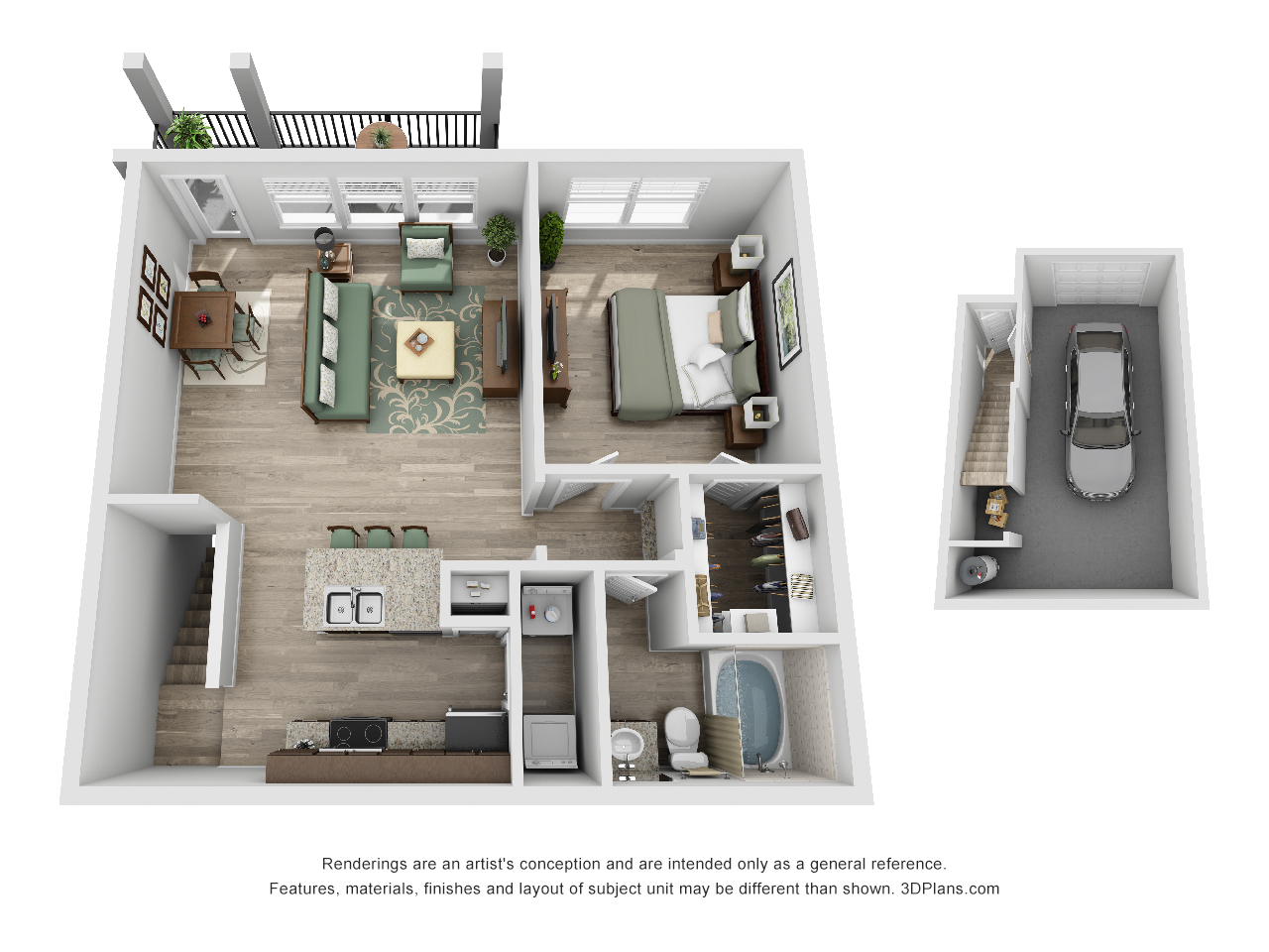1 bedroom 1 bathroom floorplan