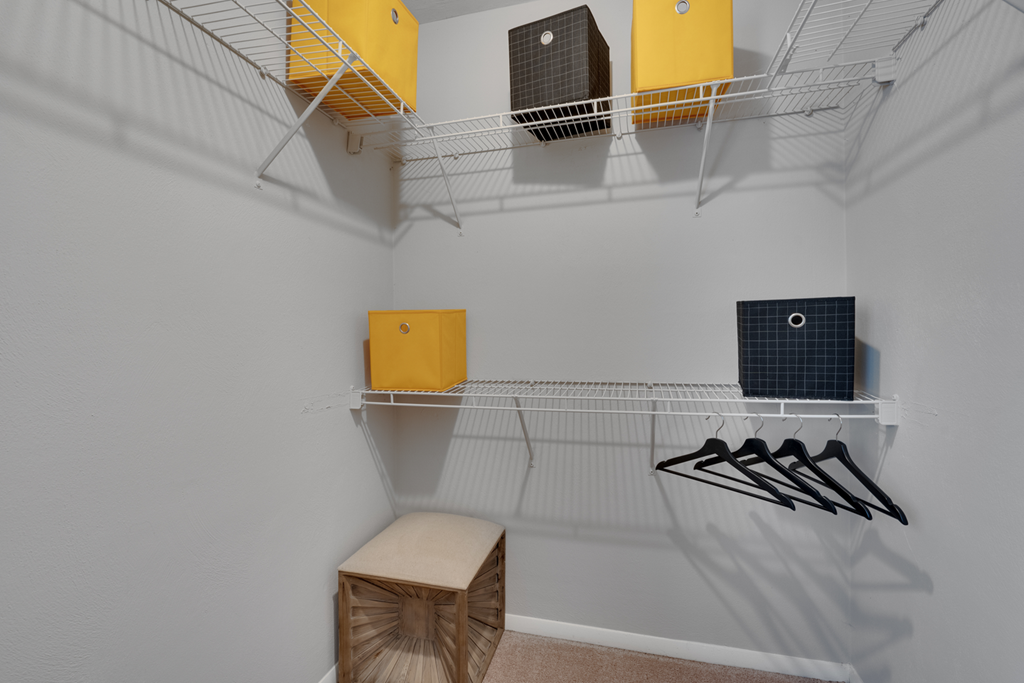 closet with wire shelving