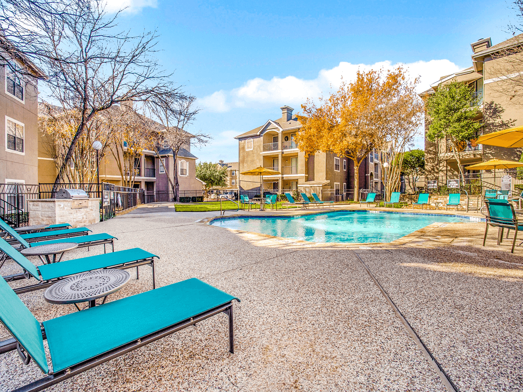 the swimming pool at our apartments