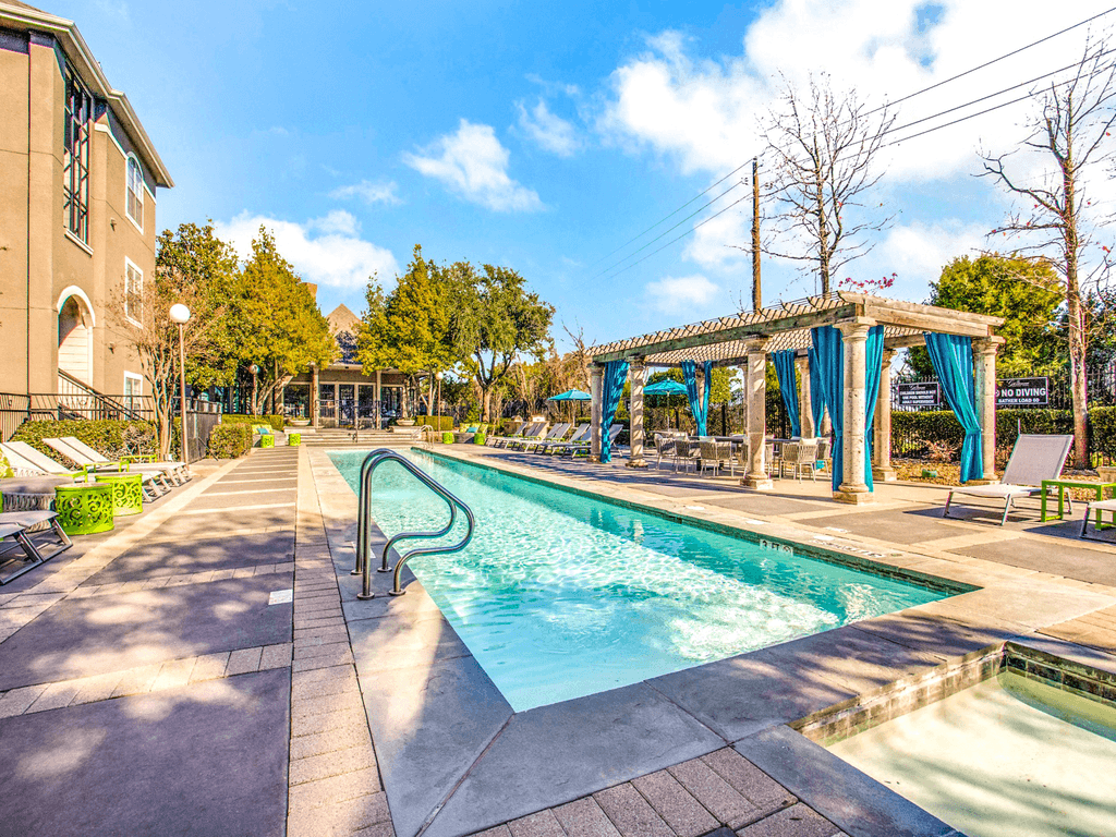 the swimming pool at our apartments