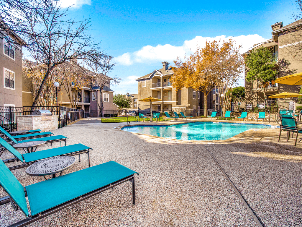the swimming pool at our apartments