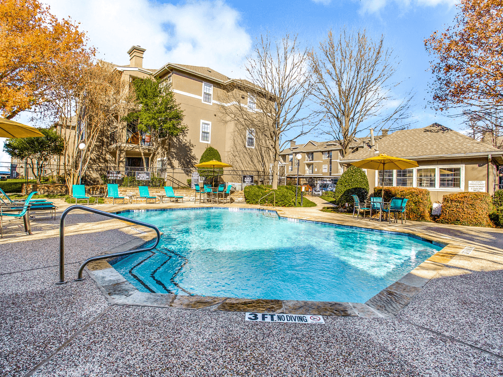 the swimming pool at our apartments