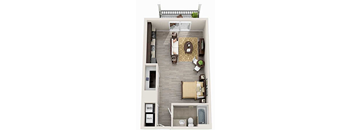 Lafayette studio floorplan