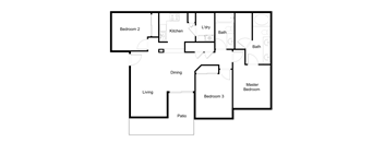 3 bed 2 bath floorplan at Desert Eagle Estates, Arizona 