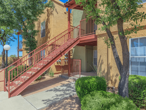 Metal stairs at Las Villas De Kino Apartments, Arizona 