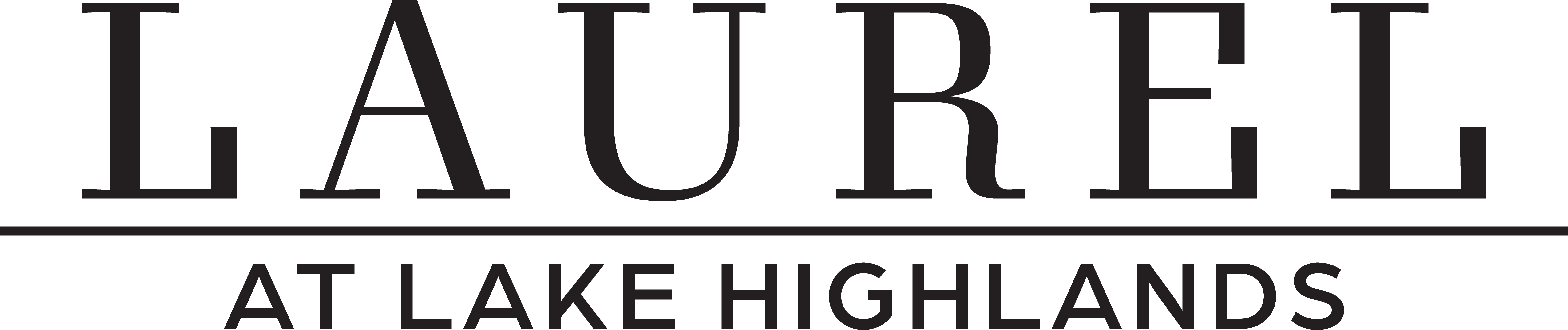 A sign that says "LAUREL AT LAKE HIGHLANDS" in large letters.
