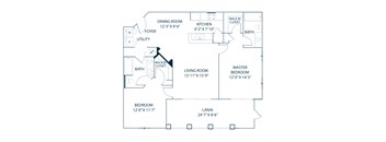 Lexington two bedroom floorplan