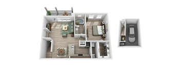 1 bedroom 1 bathroom floorplan