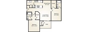 Litchfield 2b2b floor plan