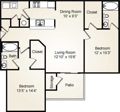 Litchfield 2b2b floor plan