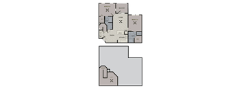 the floor plan of the third level of the house