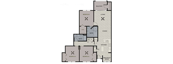 3 bedroom 2 bathroom floorplan
