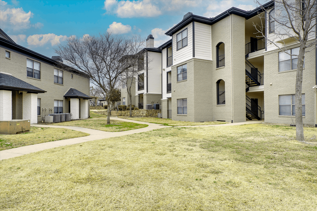 our apartments are located in a quiet neighborhood with a yard